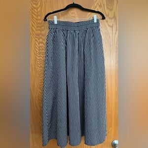 a new day Navy and White Striped Circle Skirt